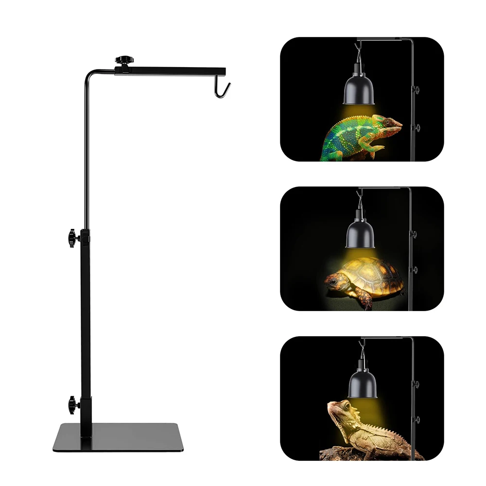 Adjustable Lamp Stand UVB Reptile Heating Lamp Shade E27 Amphibian Reptile Light Shade 110V-220V Animal Heating Holder