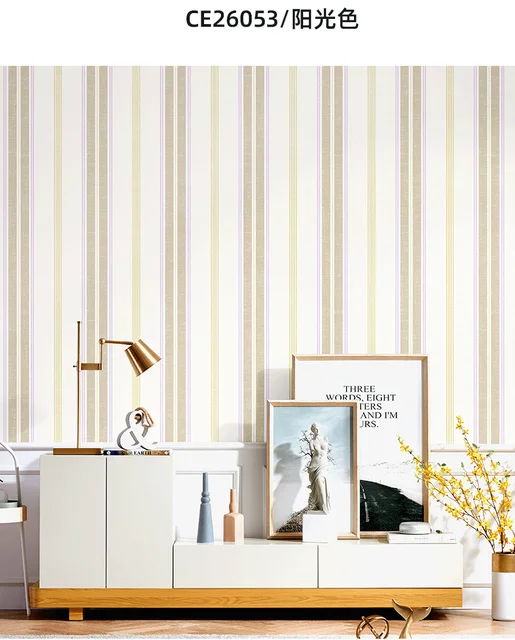 Carta Da Parati Verde Grigio A Strisce - Tessuto Non Tessuto, Moderna, Facile Da Applicare - Foto 11