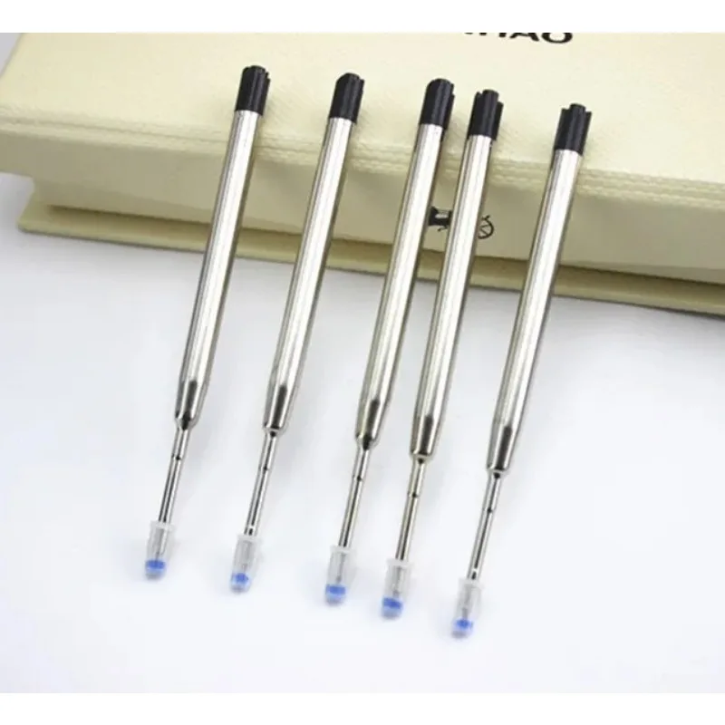 10pcs Universal Standard Style Black and Blue Ink 0.7MM Medium Nib Ball Point Pen Refills 2
