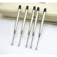 10pcs Universal Standard Style Black and Blue Ink 0.7MM Medium Nib Ball Point Pen Refills 2