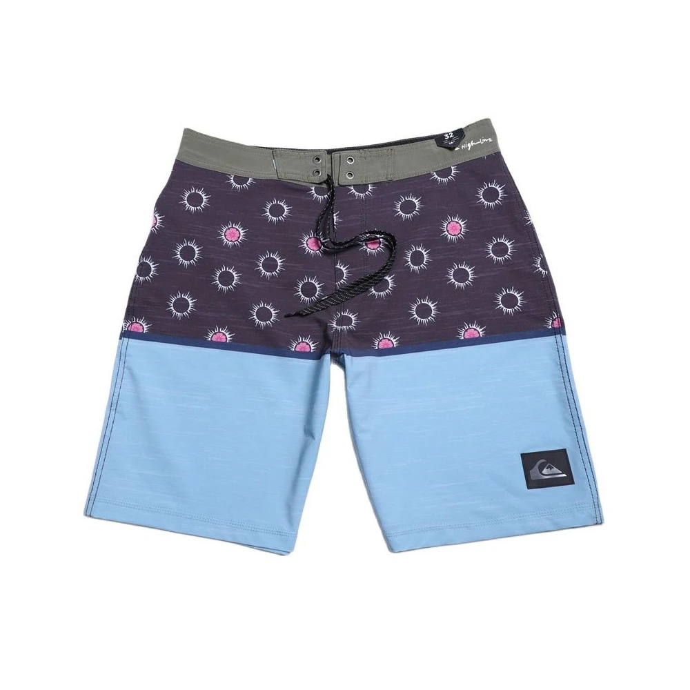 Quiksilver pantalones cortos elásticos de 4 vías para hombre, de baño de línea alta, Floral, Color café, baño, Fitness, gimnasio, Bermudas de natación| | - AliExpress