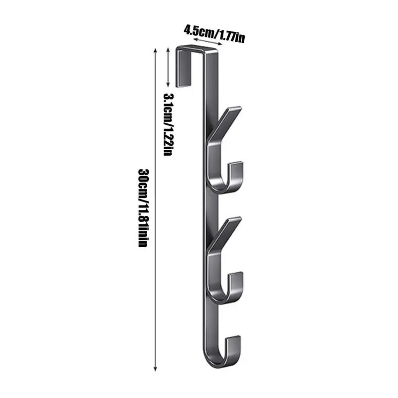 Coat rack Wall-mounted punch-free coat rack Multifunctional clothes hooks Vertical design Storage behind the door storage hook,door hook