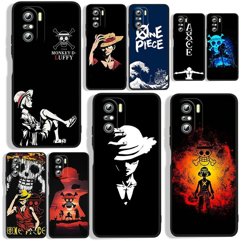 Hot Japanese Anime Ones-Pieces Custodia Per Telefono Per Xiaomi Redmi K60E K60 K50G K50 K40S K40 K20 S2 6A 6 5A 5 Pro Ultra Black Cover