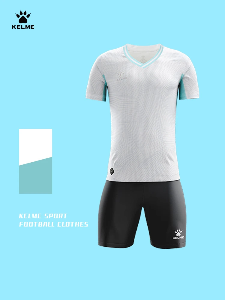 KELME football uniform suit men made match training team uniform sportswear short-sleeved team jersey
