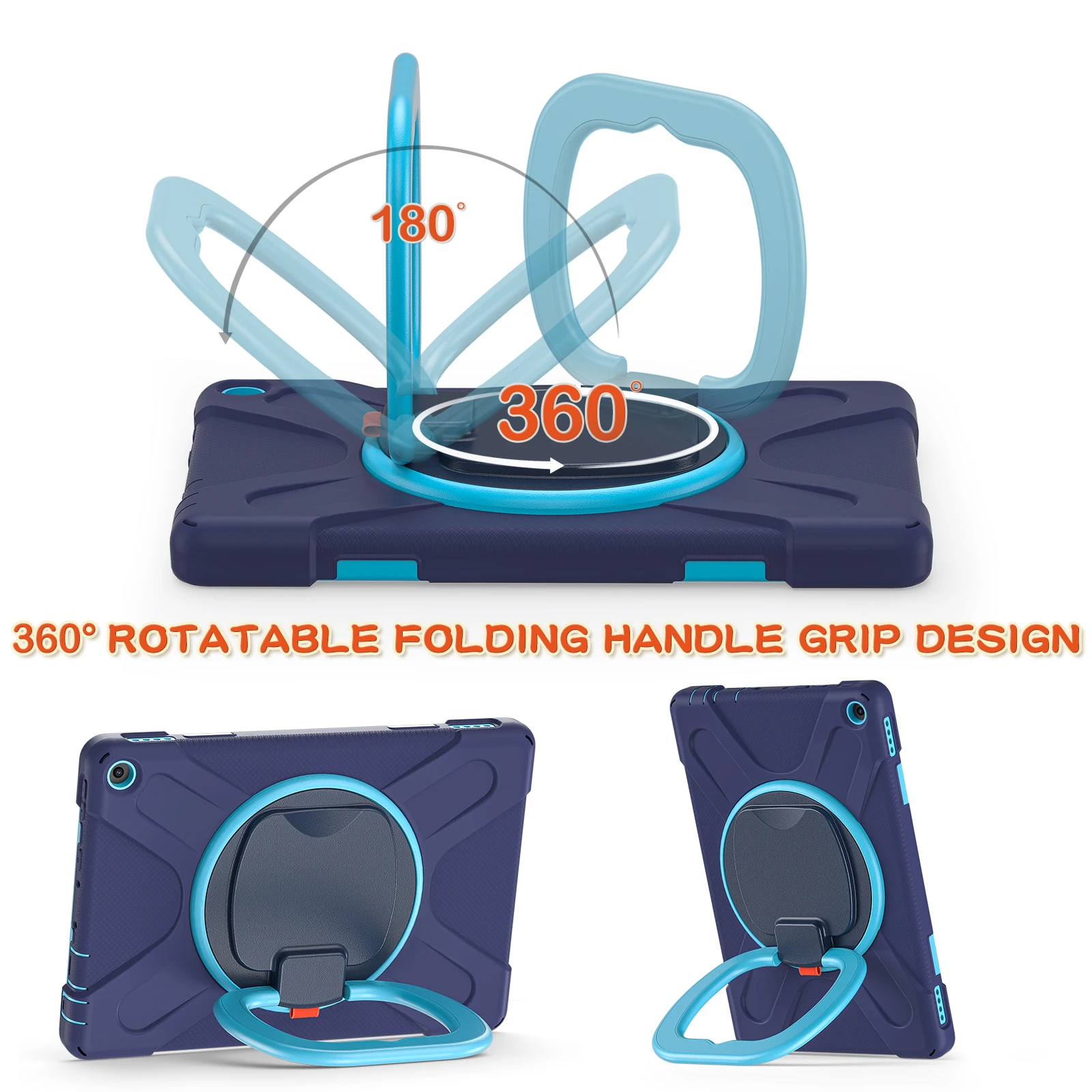 Heavy Duty Shockproof Case with 360° Rotatable Handle Grip