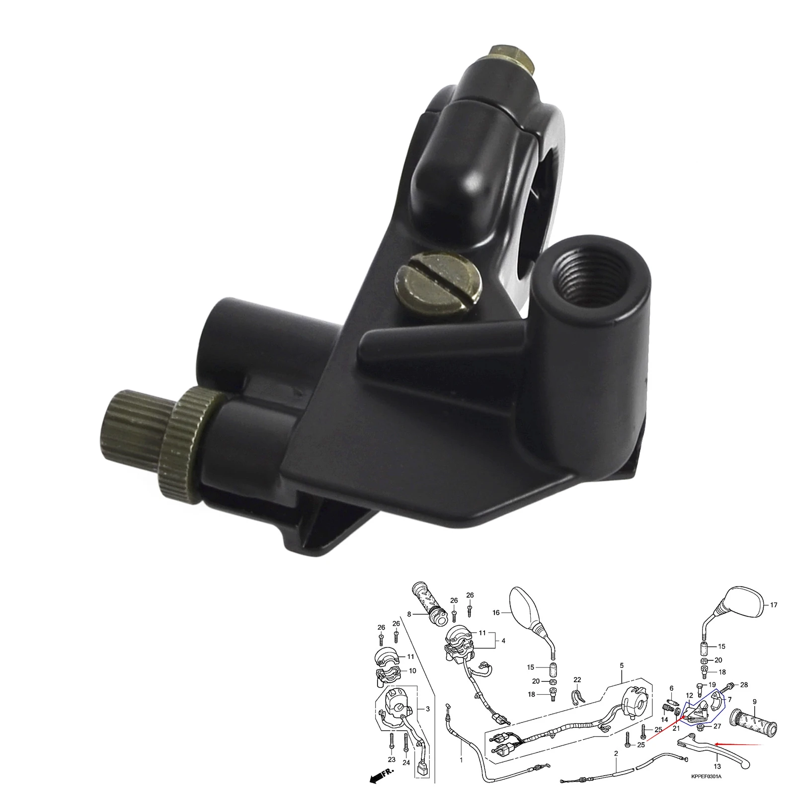 Clutch Lever Holder For Honda CBR125 JC34 JC39 JC50 2004- R4 R5 RS5 RS6 RW 5/6//7/8/9 A/B/C clutch brake lever set