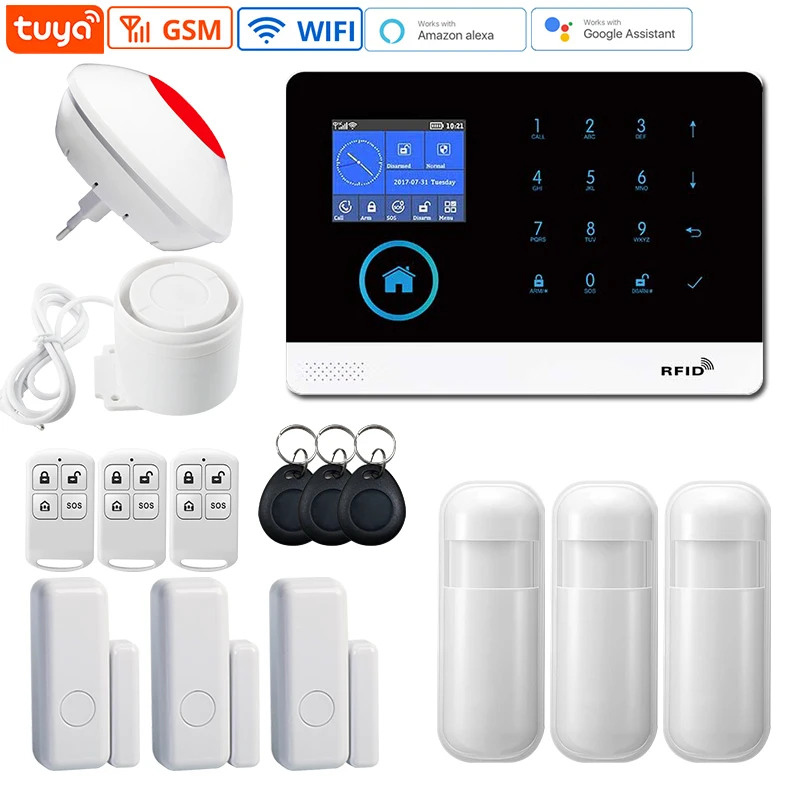 Home Security Alarm System Compatible With Alexa & Google House WIFI
