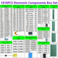 1818PCS Electronic components Diy Kit 2n2222 RM063 3296W LED PCB Capacitor Resistor potentiometers ne555 lm317 Diodes Monolithic - Image 6