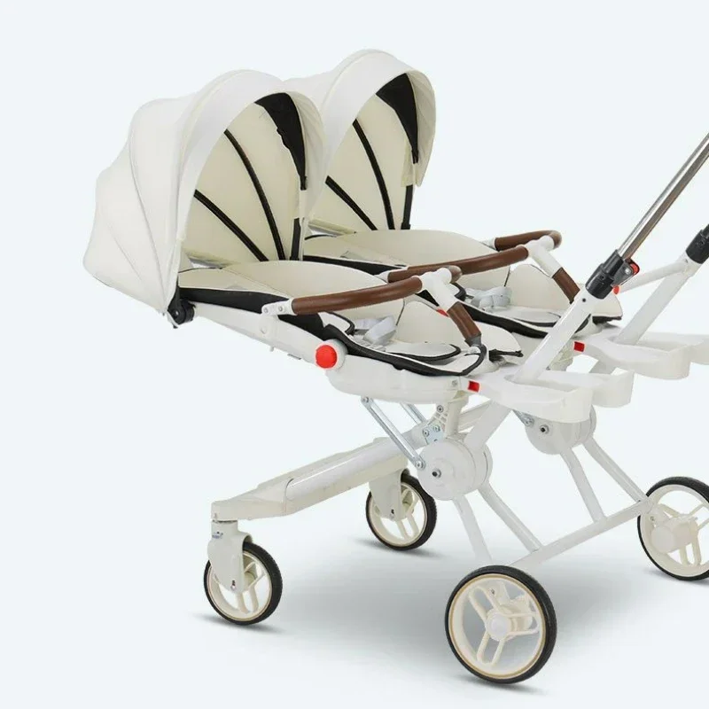 Double Stroller For 2 children Pushchair Cart Portable Travel System
