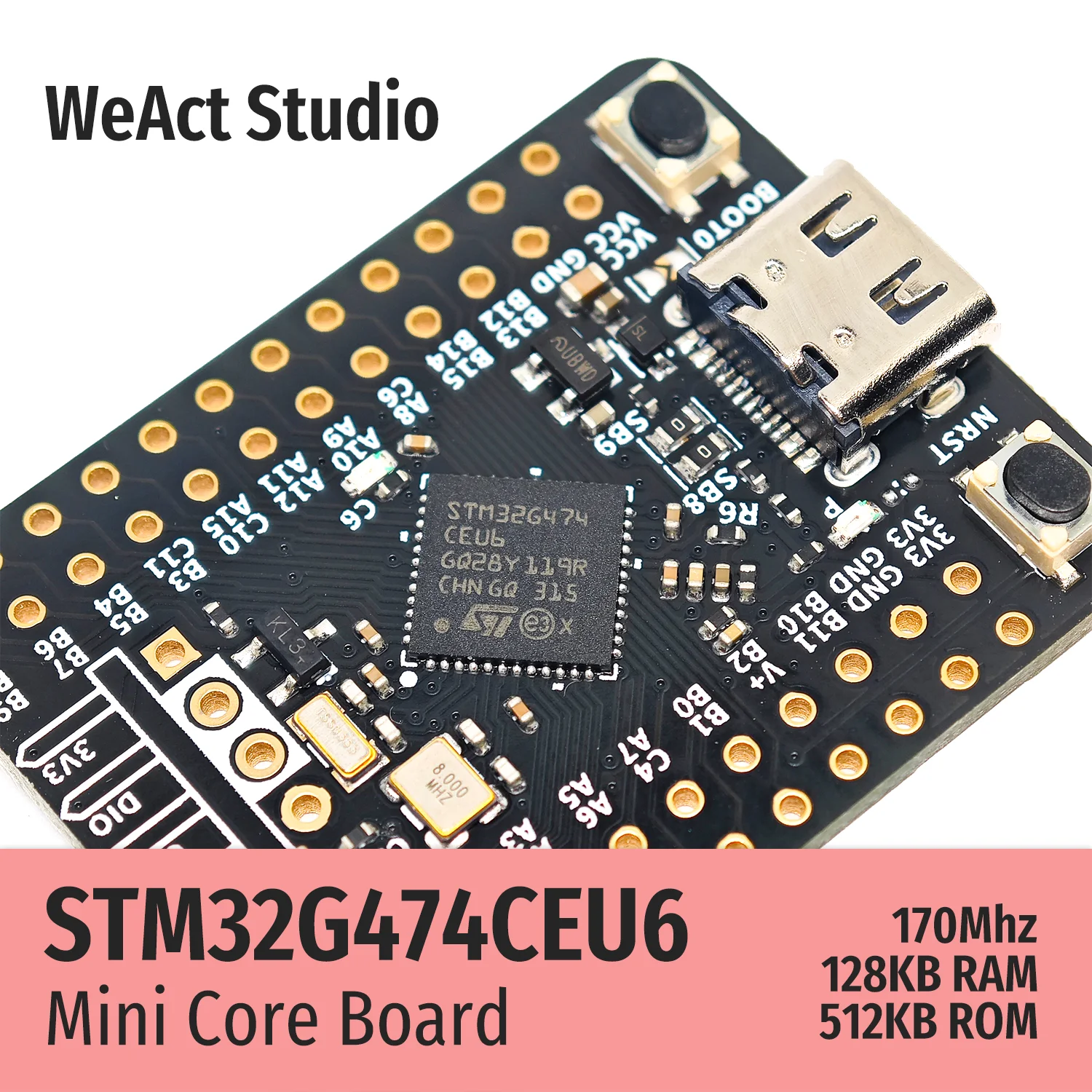 Placa de Demonstração Weact Core Board Stm32g474ceu6 Stm32g474 Stm32g4 Stm32 - Imagem 3