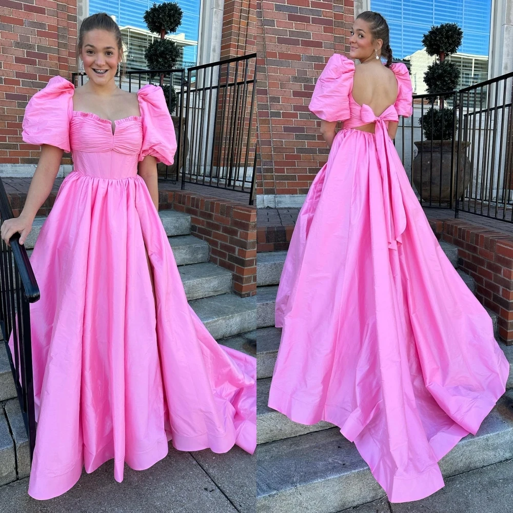 

Lorrtta Graduation Gown Line A Ball Puff Sleeves Evening Dresses Party Dress for Wedding Robe De Soiree Femmes Sharon Said Long