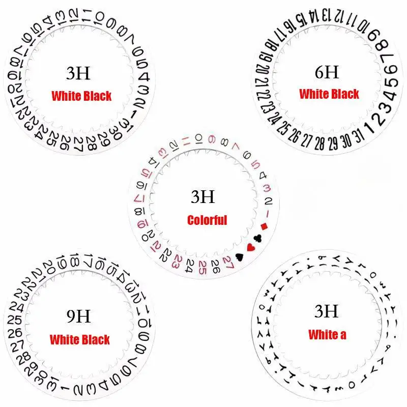 Multicolor Date Wheel Watch Calendar Disc for Versatile Clock Movements
