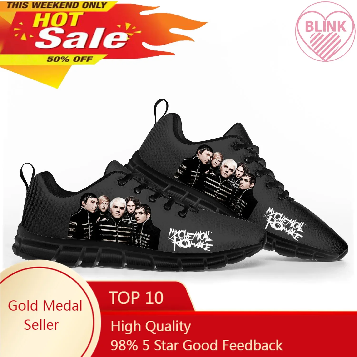 Romance Rock Band Chemical My Fashion Sports Shoes Mens Womens Teenager Kids Children Sneakers Custom High Quality Couple Shoes
