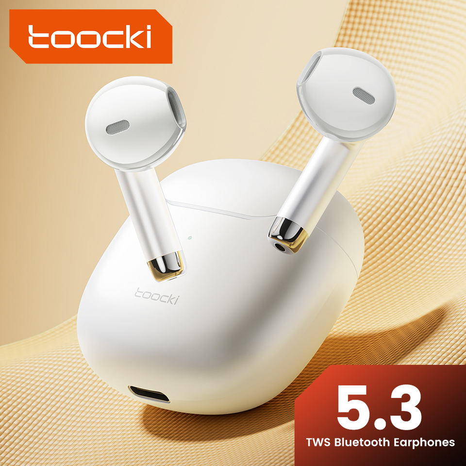 Toocki Wireless Bluetooth Headphones TWS BT5.3 Earphones IPX4 Waterproof Mini Earbuds For Xiaomi Huawei Redmi iPhone 14 15 16