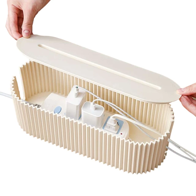 Boîte De Rangement De Câbles, Boîtier De Rangement De Barrettes  D'alimentation En Bois, Organisateur De Fils De Ligne D'alimentation, Prise  De Chargeur, Conteneurs De Rangement De Câbles Réseau Anti-poussière -  Boîtes De