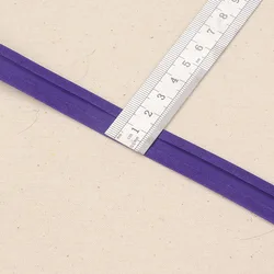 Metallic Gold and Silver Polyester Bias Tape with Cord - 15mm Width for DIY Crafts and Hemming (Dark purple)