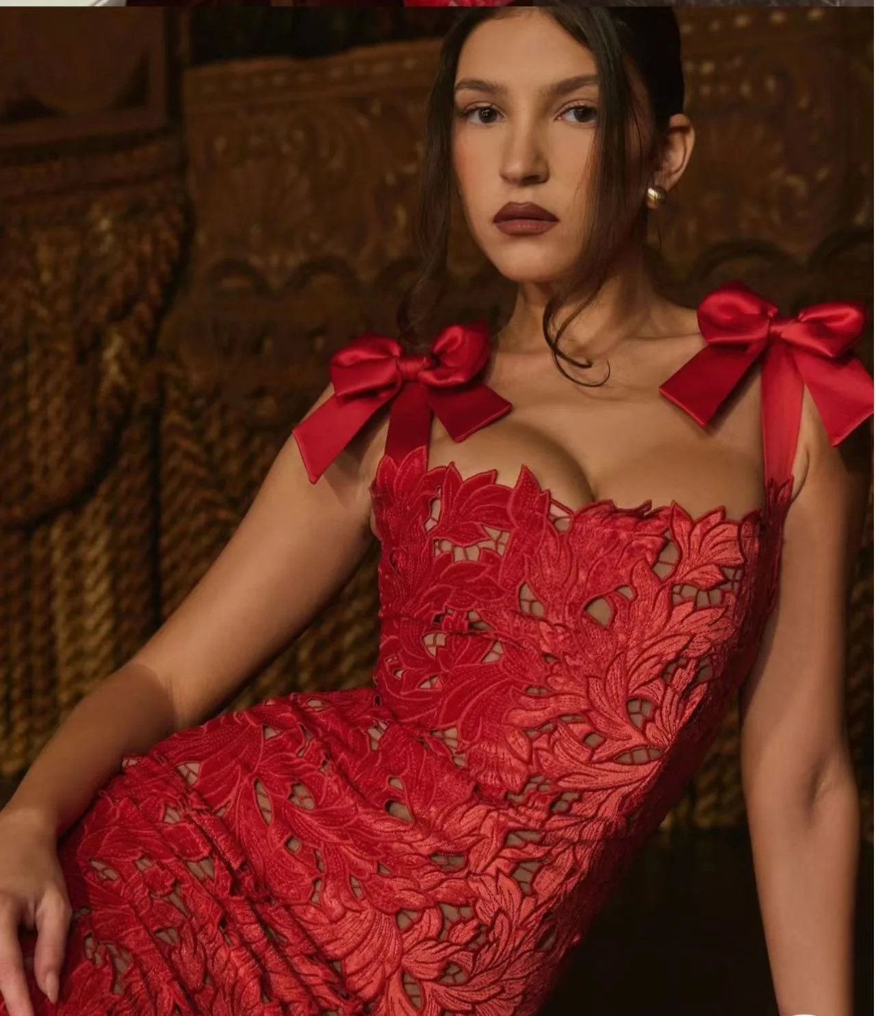 Elegant Red Bow Embroidery Slit Dress Luxury Women's Wedding Evening Party Sexy Black Curvy Dresses Cocktail New Prom Birthday 2