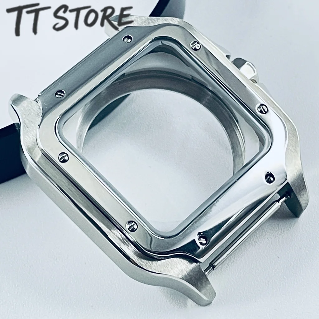 Premium 38mm Square Stainless Steel Watch Case - Santos Style Modification Parts