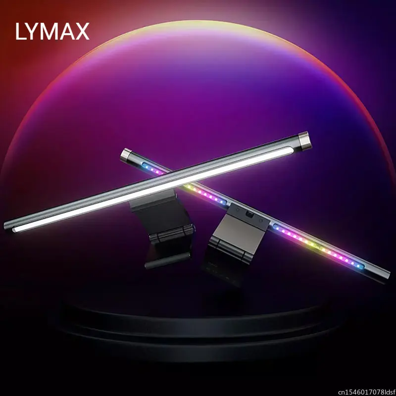 

LYMAX Подвесная лампа для дисплея G1, музыкальный ритм, защита глаз, обучающая настольная лампа для дома, ПК, компьютера светодиодный светодиодная игровая панель для монитора