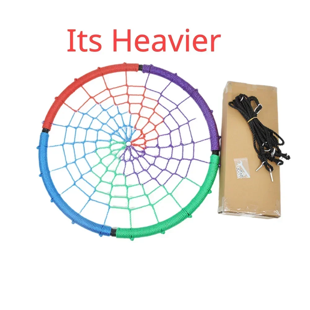 Outdoor mesh children's swing, circular steel pipe hammock , Household children's entertainment facilities,multi-user,