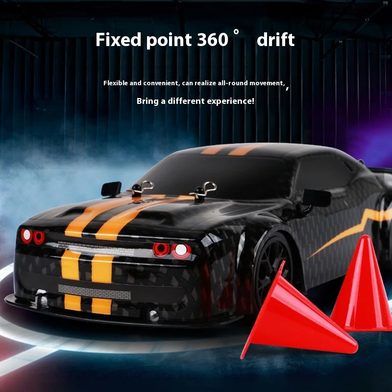 Dodge 1:14 Rapid Drift 4wd High Speed Car Mustang Racing Simulation Model Rc Remote Control Racing Children'S Toy Birthday Gift 3