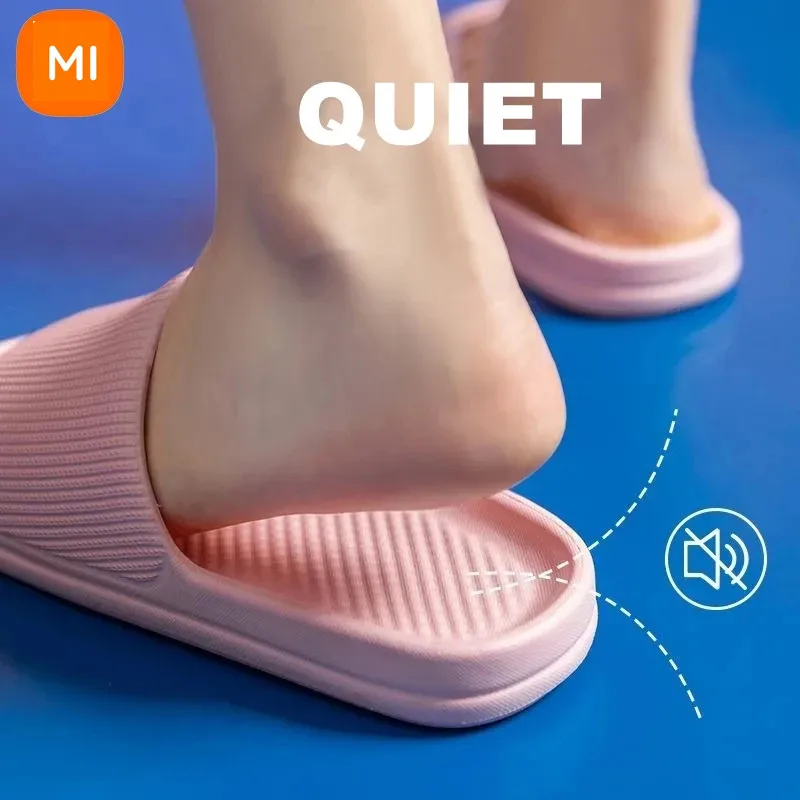 Xiaomi Fashion Sandals Men's Women's Anti-Slip Wear-Resistant EVA Thick Sole Comfortable Home Slippers Bathroom Bath Flip-Flops non slip slippers