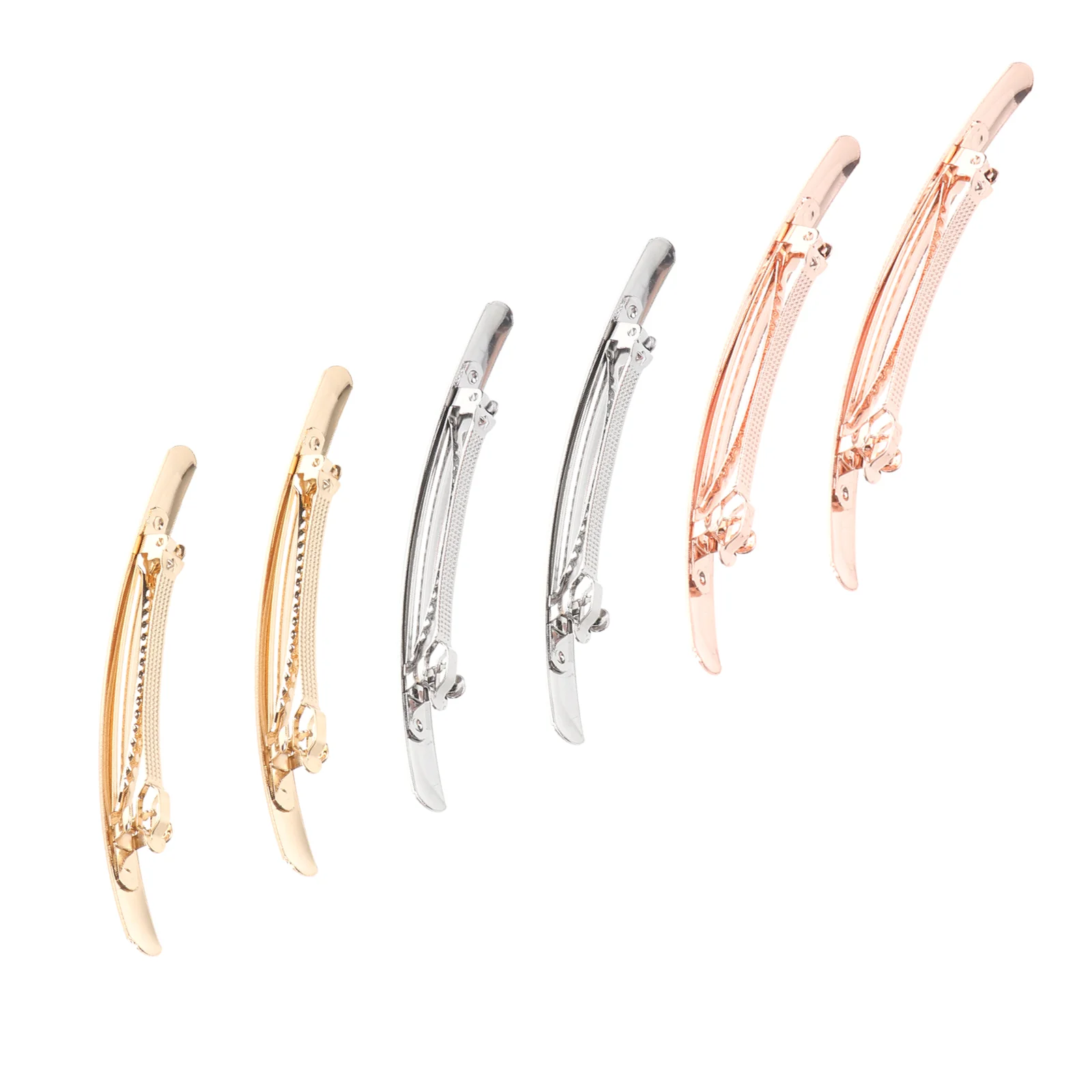 

6pcs Women Slim Long Spring Clips Smooth Surface Hair Accessories Hair Clips Tie Lovely Barrettes Hairpins for Girls and Ladies