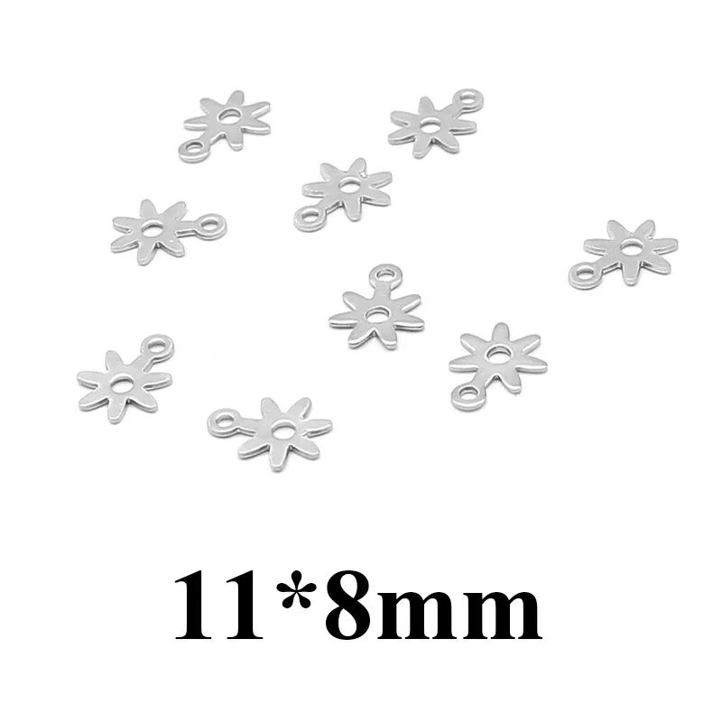 Stainless Steel Charms for Jewelry Making Cross Star Pendant Mini Charm Necklace Bracelet DIY Gifts 3