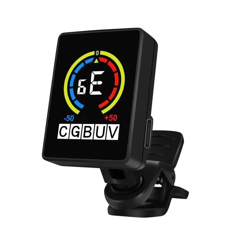 

Rechargeable Clip-On Guitar Tuner With Built-In Battery Usb Cable For Chromatic Guitar Bass Ukulele