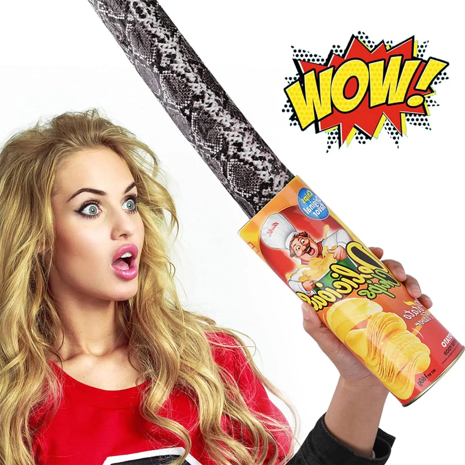 The Potato Chip Snake Can Jump Stage Magic Tricks Spring Snake Toy April Fool Day Halloween Party Jokes in A Can Gag Gift Prank 2