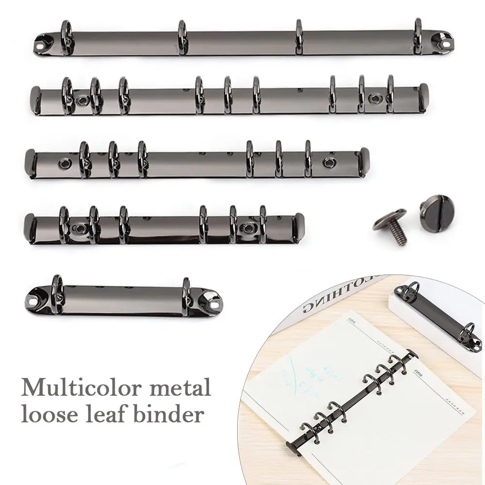금속 루즈 리프 바인딩 클립 다채로운 나선형 바인더 파일 폴더, DIY 앨범 일기 클립 링, A4, B5, A5, A6, A7 노트..