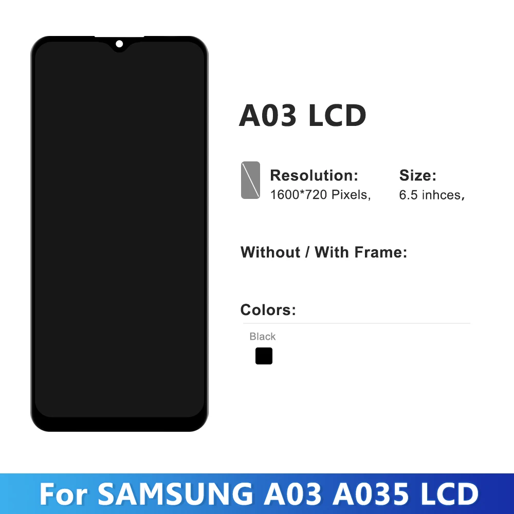   AMOLED LCD ÷ ġ ũ Ÿ, Ｚ A03, A035, A035F, SM-A035M, A035G, 6.5 ġ