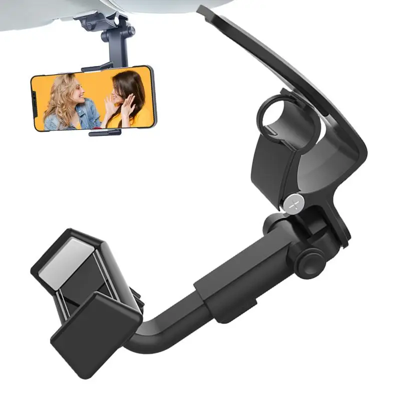 

Car Sun Visor Phone Holder ABS Silicone Automotive 360 Rotatable Cell Phone Mount Anti-Shake Smartphone Bracket Cars Accessories
