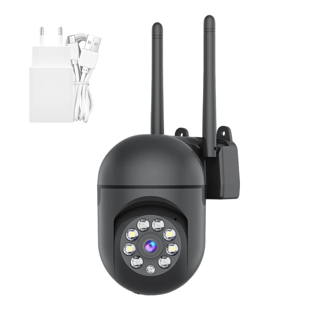 Cámara de seguridad WiFi de 3MP, cámara interior y exterior Pan/Tilt, visión nocturna a todo Color, detección de movimiento, Audio bidireccional para Monitor de mascotas