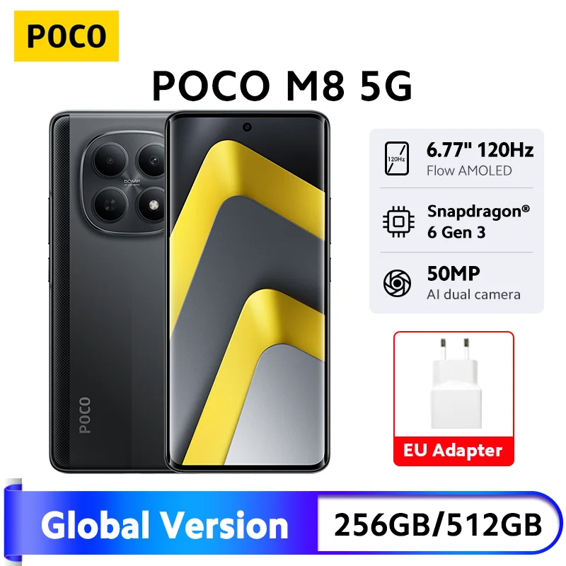Newest POCO M8 5G Smartphone Global Version Snapdragon® 6 Gen 3