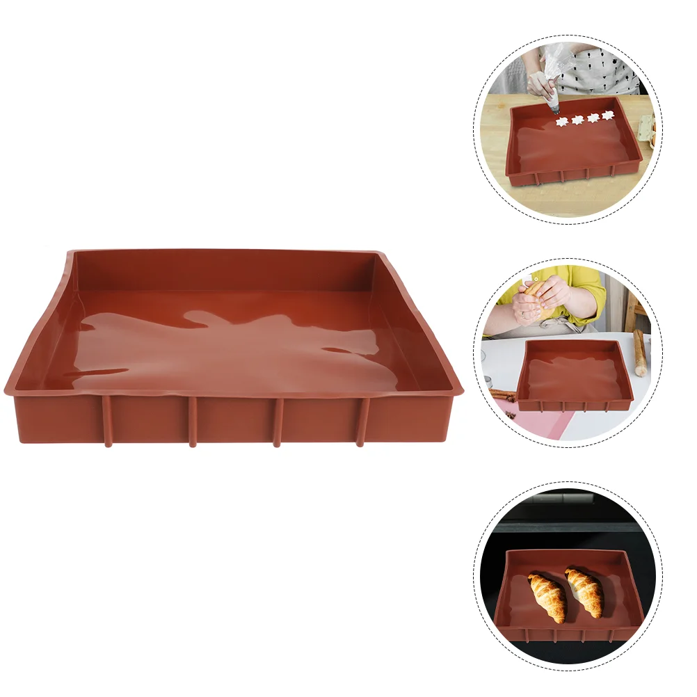

Rectangular Bread Baking Plate Cake Mold Silicone Toast Bread Baking Tray Baking Tool