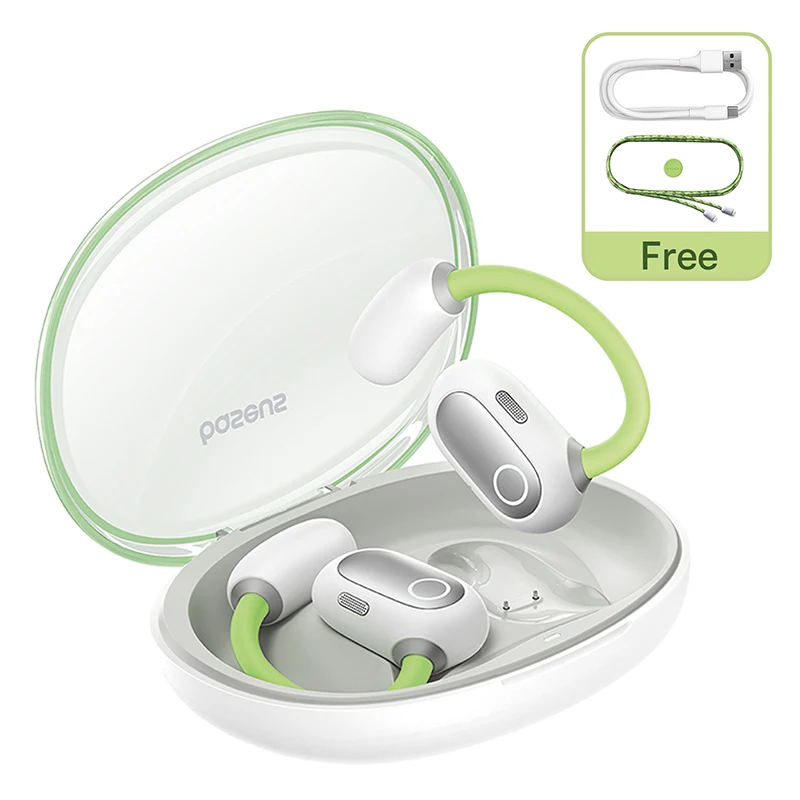 Baseus Eli Sport 1-Ohr-Kopfhörer mit offenem OWS Bluetooth 5.3 kabellose Kopfhörer, Luftleitungs-Kopfhörer, Bass-Sound, Sport-Ohrhörer