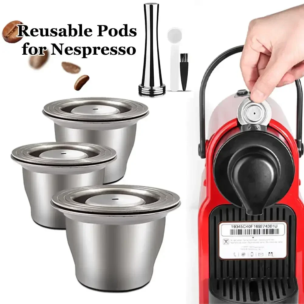 36*25mm Reusable Pods for Nespresso Reusable Aluminum Capsule Crema Espresso Coffee Filters Pods Coffee Accessories