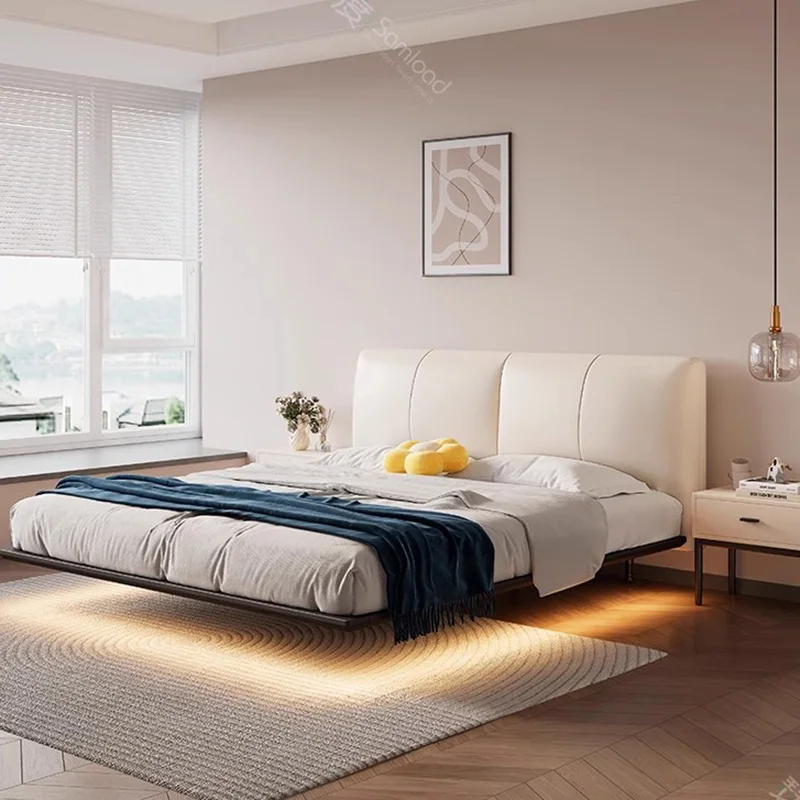 

Aesthetic Bedroom Bed Double Marriage Minimalist Unique Couple Bed Modern Luxury Cama De Lujo Para Dormitorio European Furniture