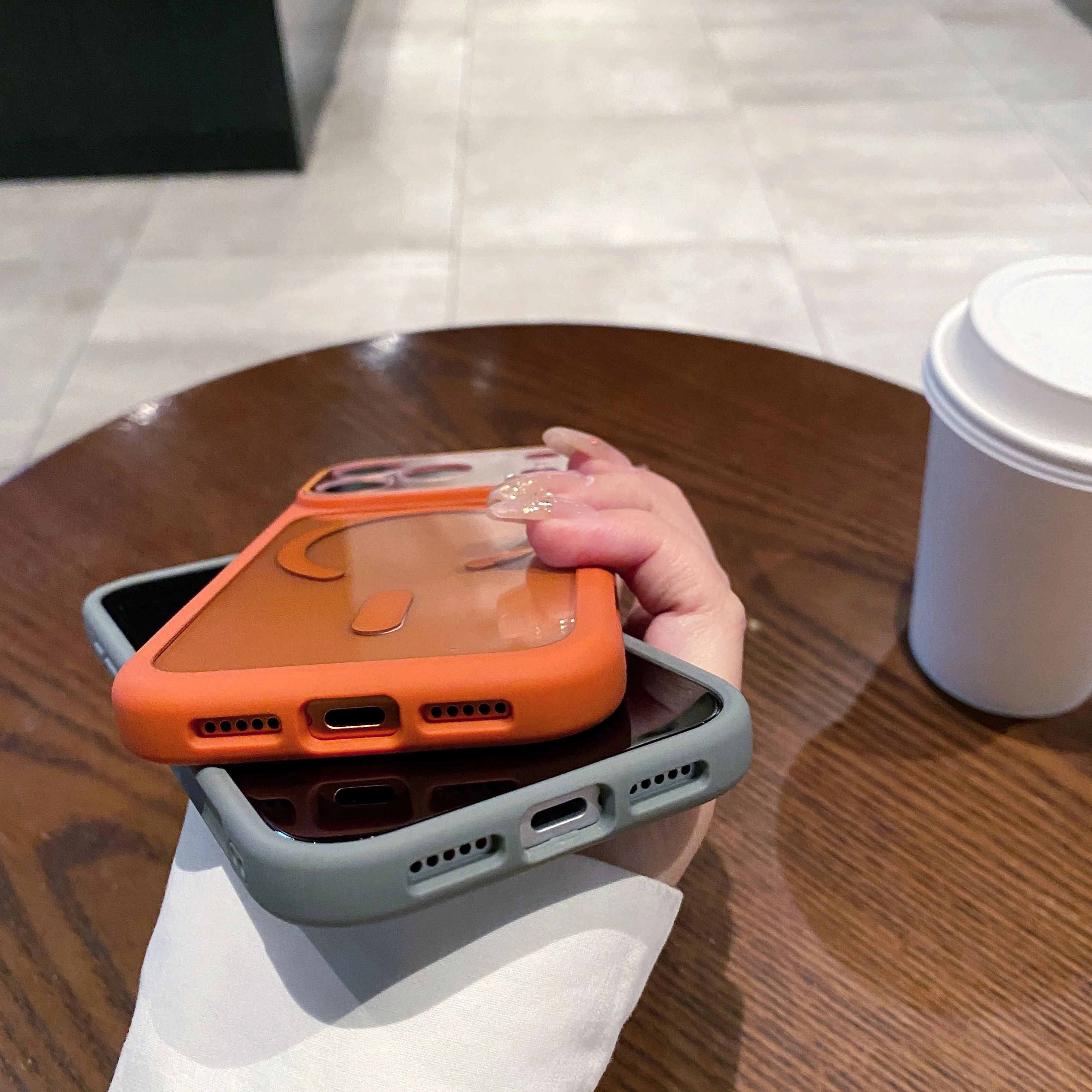 Enhanced Transparent Magnetic Phone Case with Shockproof Silicone Frame and Lens Protection