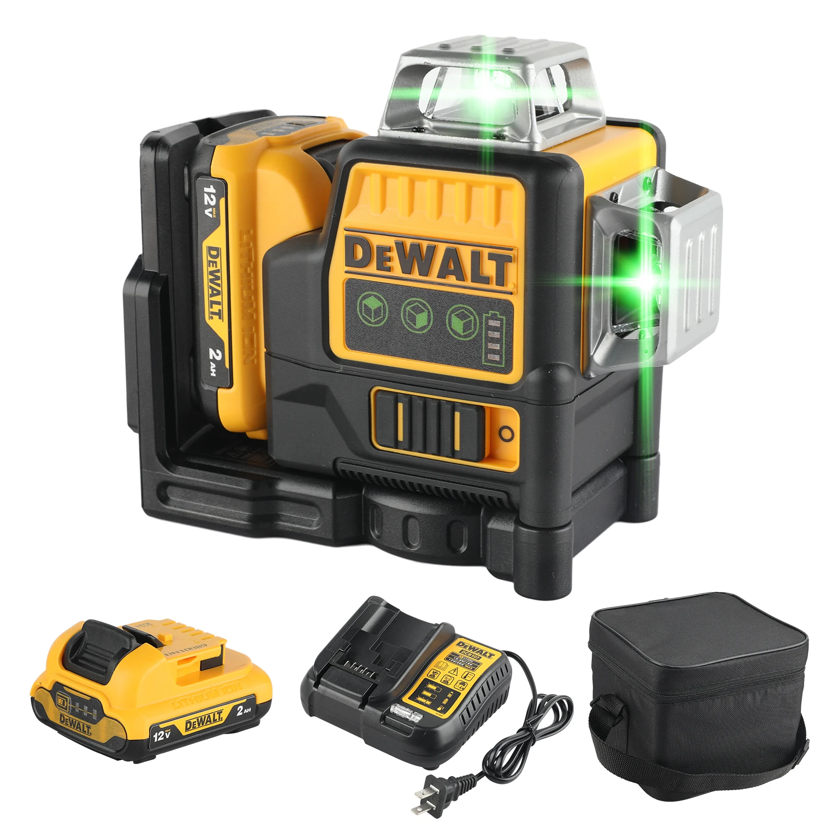 Dewalt DW089LG 12 Lines 3 Sides*360 Degree Vertical 12V Lithium Horizontal Battery Laser Level laser level