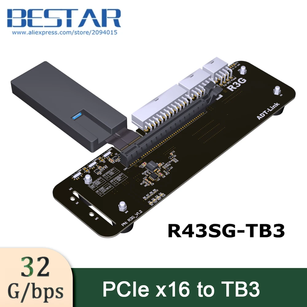Adt-Link R43Sg-Tb3 Pcie X16 Pci-E X16 A Tb3 Cavo Di Prolunga Cavi Pci-Express Adattatore Egpu