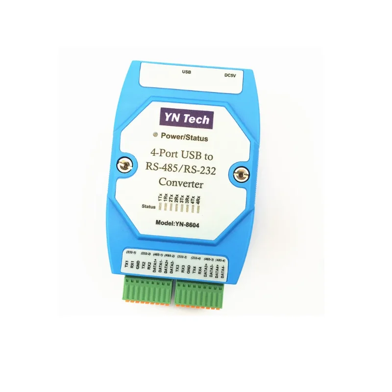 YN8604 USB 턴 4 포트 RS485/232 4 로드 RS232 스위치, USB 직렬 라인 COM 포트 변환 산업