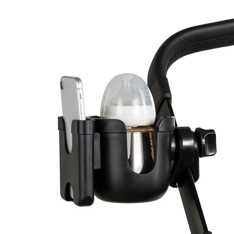 

Baby Stroller Cup Holder Mobile Phone 2-In-1 ABS Pram Safety Accessories Bicycle Cup Holder