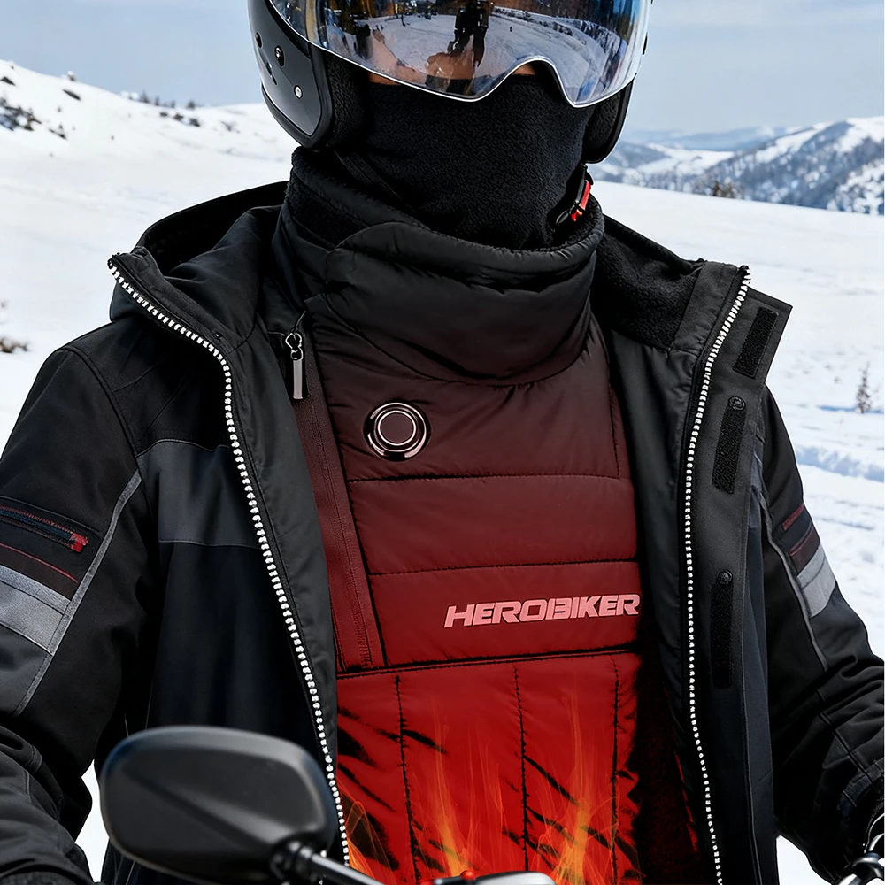 Motorrad Warmer Hals Winter Hals Brust Warm Winddicht Wasserdicht Outdoor Skifahren Kältebeständig Heizung Hals Schnee Reiten Warmer Hals – Detail 19