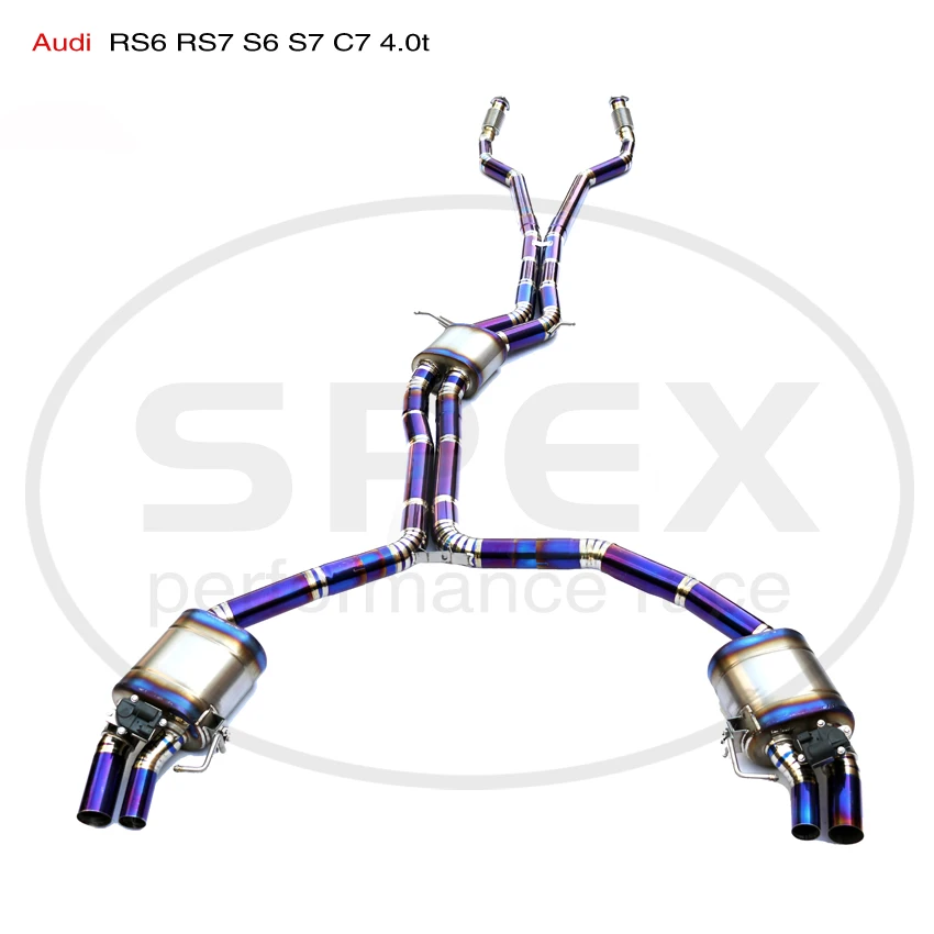 

SPEX Perfroamnce Titanium Alloy Valvetronic Catback for Audi S6 S7 RS6 RS7 C7 Sport Remote Muffler Exhaust Accessories System