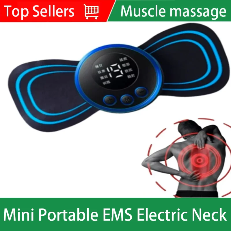

Массажер для плеч, портативный Электрический мини-массажер для стимуляции шеи, для облегчения боли в мышцах шейного отдела позвоночника