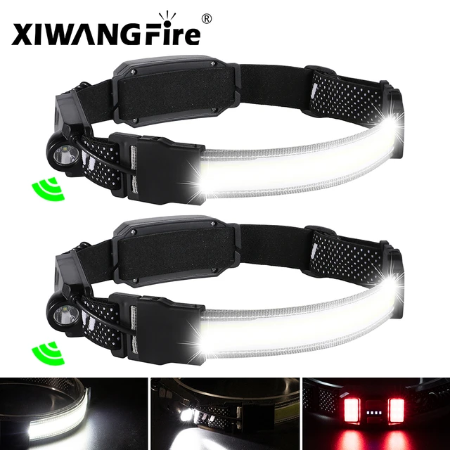 Linterna frontal LED recargable por USB, 3 modos, pesca, Camping, minifaro  impermeable, reflector portátil, COB - AliExpress