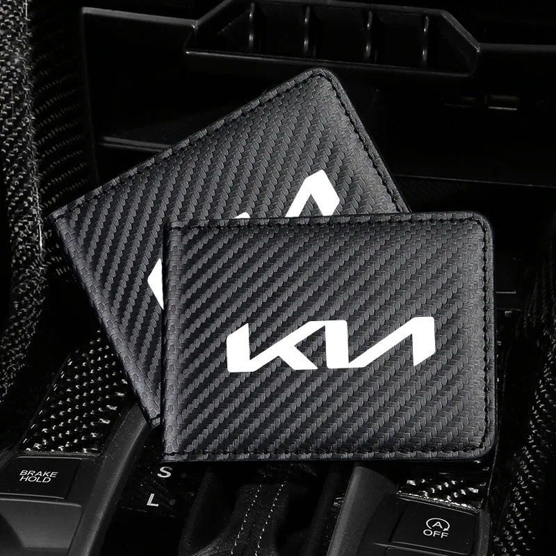 Sleek Car-Themed Slim Credit Card Holder Wallet with Money Clip