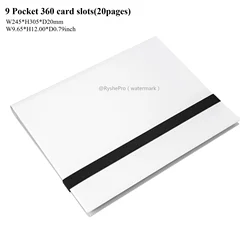 Trading Card Display Binder with 360 Side - Loading Pockets (White)